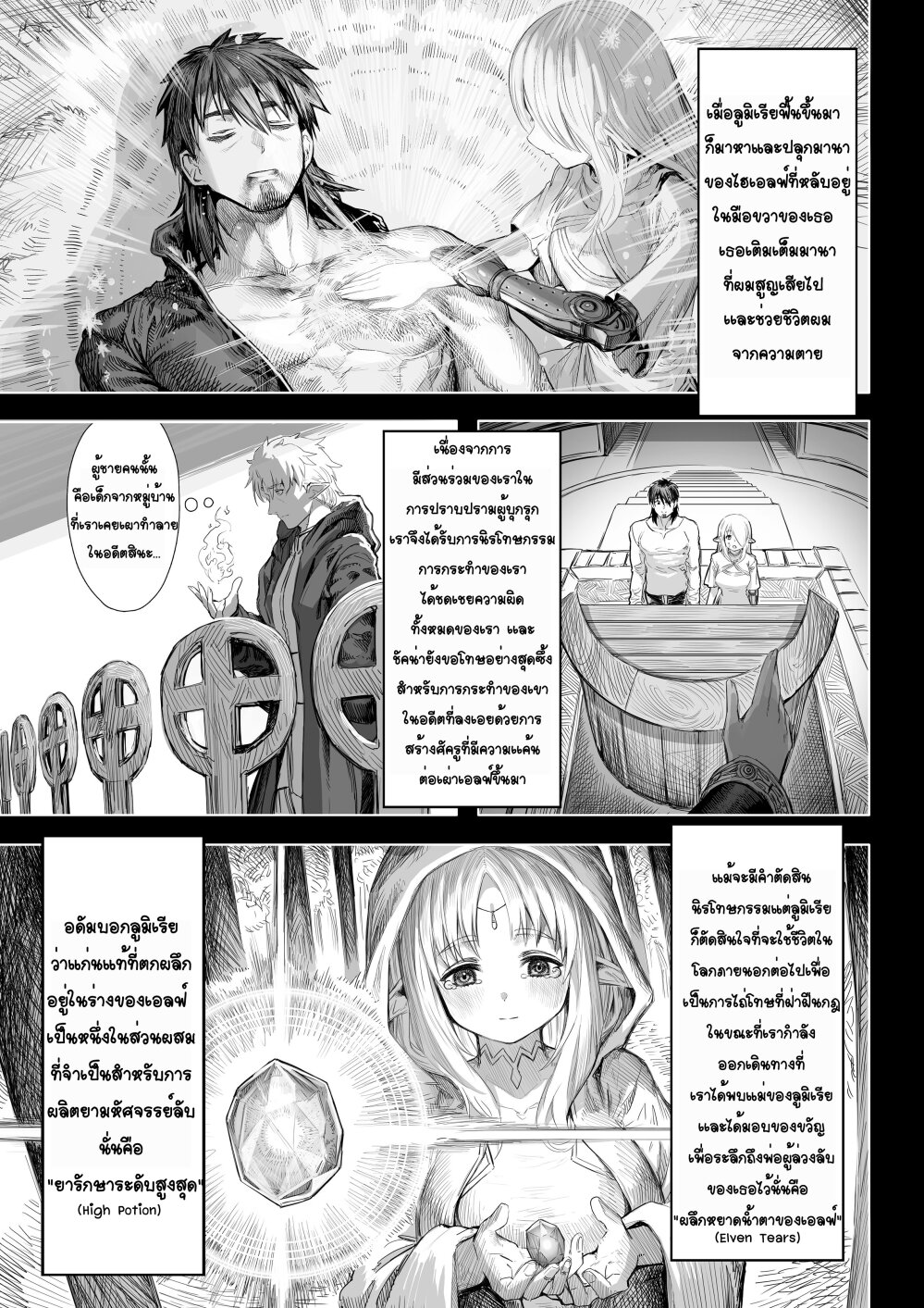 อ่านการ์ตูน Boroboro no Elf-san o shiawaseni suru kusuri uri-san 64 ภาพที่ 3